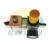 Air pressure regulator with gauge and orange adjustment knob