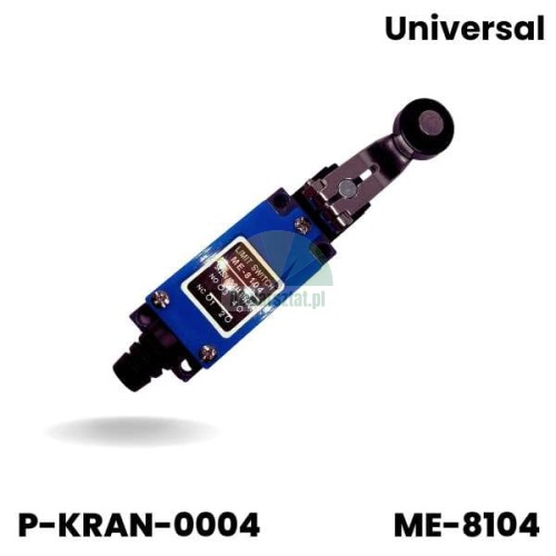ME-8104 limit switch with roller lever arm and blue body