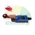 Limit switch ME-8104 with rotary roller lever and blue housing