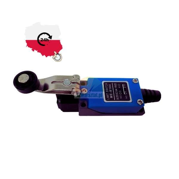 Limit switch ME-8104 with rotary roller lever and blue housing