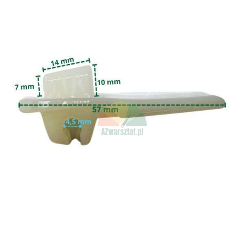 Plastic mounting foot cover Type AD with dimensions