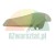 Cream-colored plastic wedge for stabilizing furniture back panels