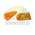 Two bright orange plastic replacement parts with mounting holes