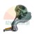 Metal tire changer mount demount head with yellow plastic protector.