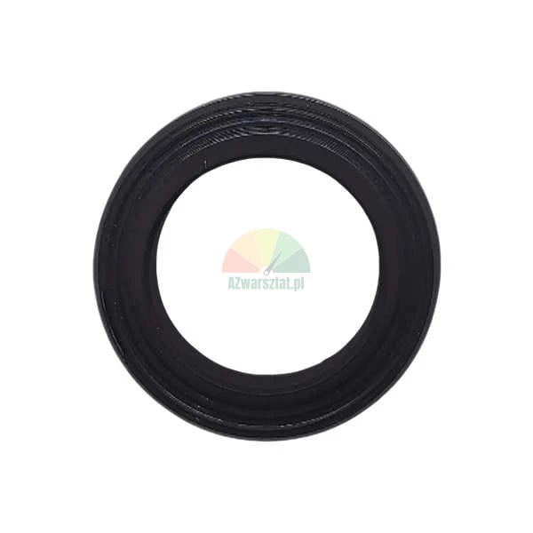 Black rubber oil seal or gasket on a white background.