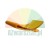 Yellow plastic strap guide for packaging on a white background