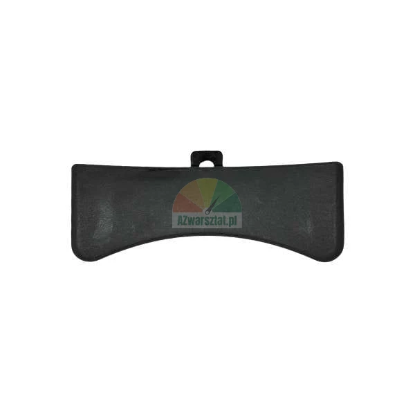 Black curved plastic component with a small mounting loop at the top.