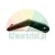 Black plastic angled crank handle with a mounting hole and a pin