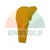 Yellow plastic trigger safety part isolated on a white background.