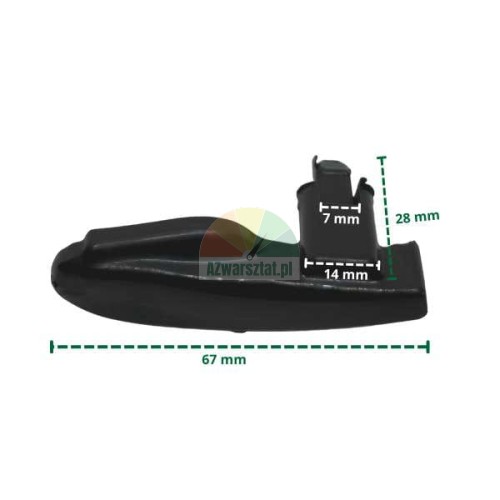 Plastic mounting foot cover Type AL with dimensions