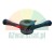 Black quick release wing nut for wheel balancer with two handles and red release buttons on a white background