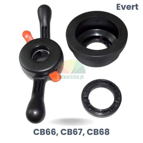 Quick-release nut set and adapter for aluminum rims Evert CB66, CB67, CB68