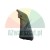 Black plastic automotive trim cover with a mounting hole on a white background.