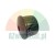 Black ribbed plastic cap with a hole on a white background.