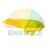 Yellow plastic tile leveling wedge on a white background.