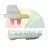 White plastic mounting clip and flat oval cover piece.