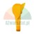 Yellow plastic citrus peeler isolated on a white background.