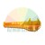 Orange plastic key for removing child safety socket covers on a white background