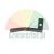 Black flat mounting component with a circular hole on a white background.