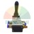 AirTAC 4H230C-08 pneumatic hand lever valve with black handle and blue push-in fittings.
