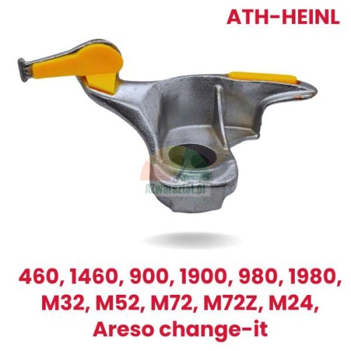 Steel mounting head replacement for ATH-Heinl tire changers models 460, 1460, 900, 1900, 980, 1980, M32, M52, M72, M72Z, M24 and Areso change-it with yellow inserts