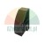 Black plastic finishing element with an arched shape