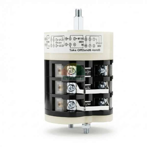 Rotary switch for GB14048 tire changer with visible wiring diagram and screw terminals.