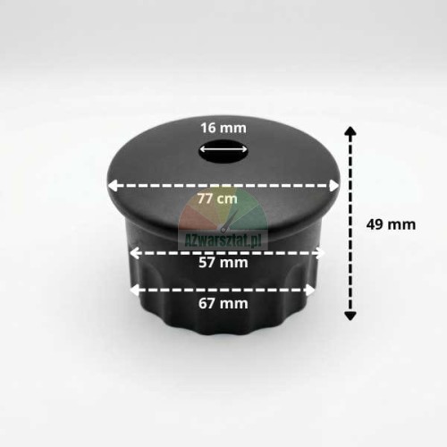 Plastic hexagonal rod holder 41mm with dimensions