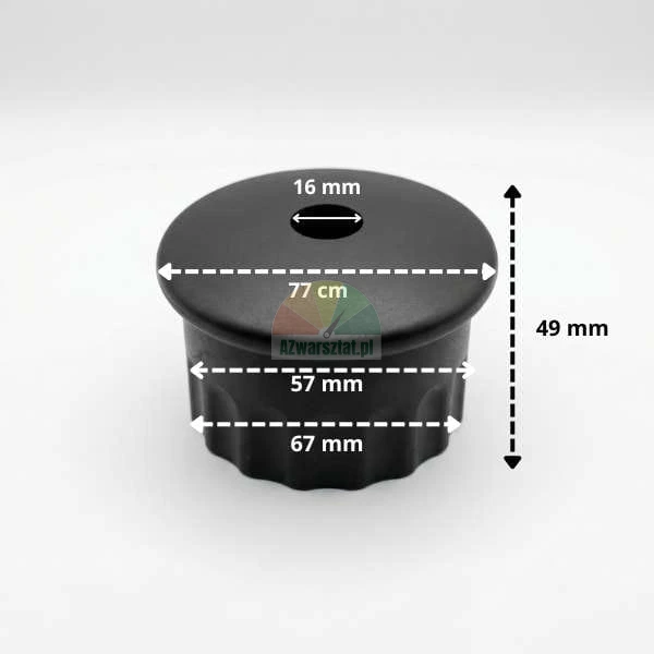 Plastic hexagonal rod holder 41mm with dimensions