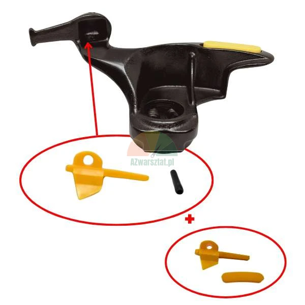 Black ATH-Heinl replacement mounting foot with extra plastic protector set.