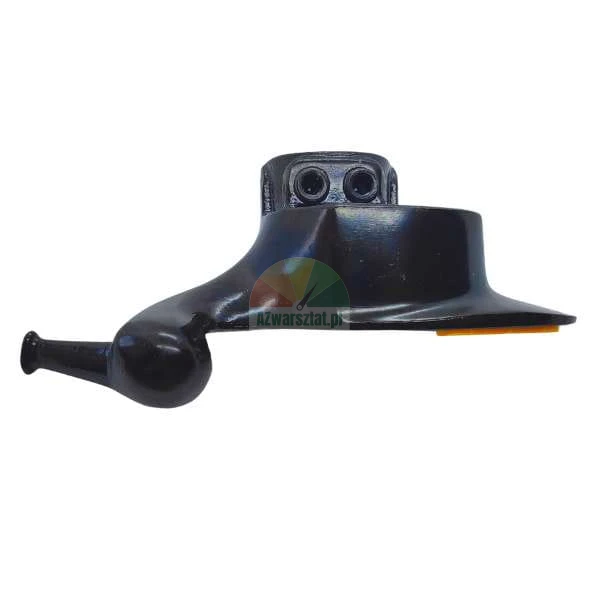 Black mounting head for tire changer machine, side view.