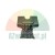 Black textured magazine release button for a firearm, top view.