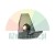 Black corner bracket or mounting support with a bolt hole on a white background.