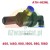 Replacement quick release air discharge valve for ATH-Heinl tire changers 460, 1460, 900, 1900, 980, 1980 - black component with blue fittings and muffler