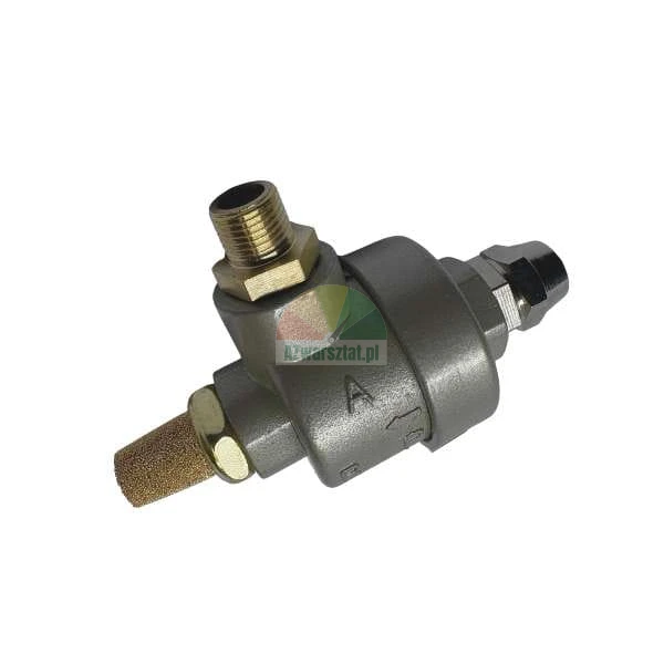 Quick exhaust valve with brass silencer and pneumatic fittings