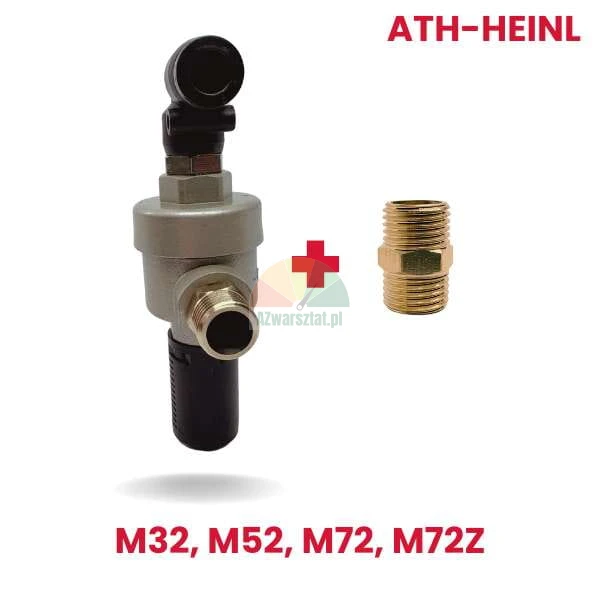 Quick release exhaust valve for ATH-Heinl tire changer M32, M52, M72, M72Z with brass connector.