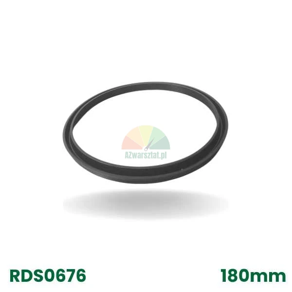 Black rubber gasket 180mm, model RDS0676.