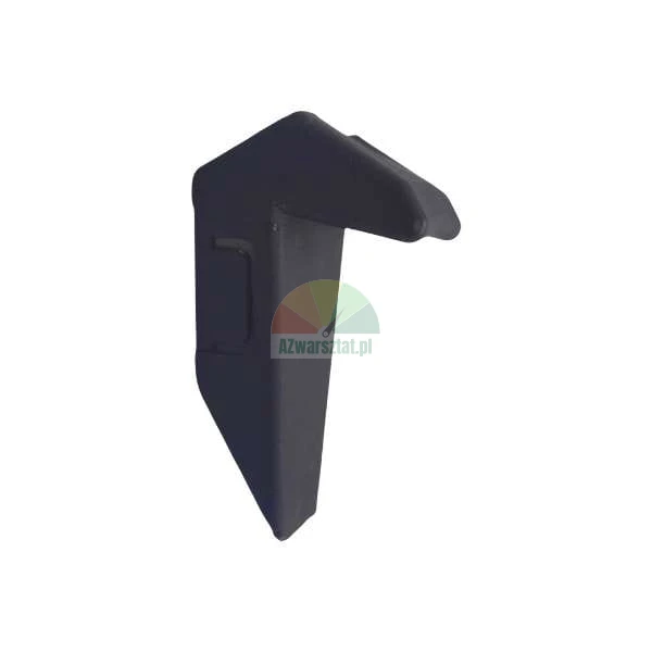 Black metal hook-shaped component for industrial mounting
