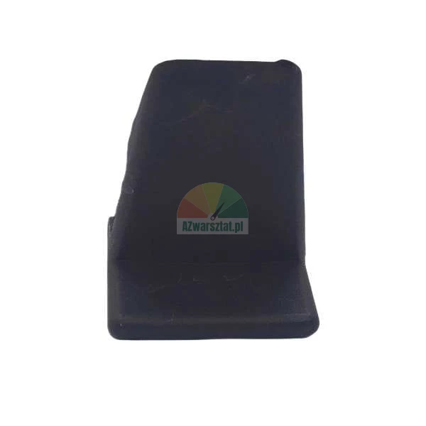Black plastic furniture foot or protective end cap on a white background.