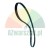 Black multi-ribbed serpentine drive belt isolated on a white background