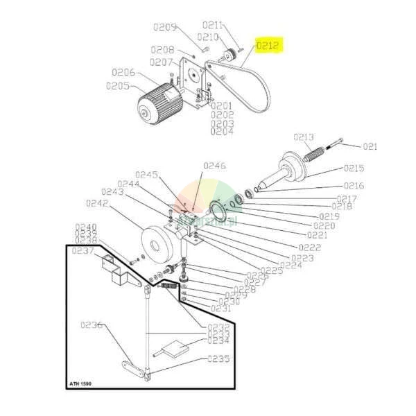 Wheel balancer motor belt replacement for ATH-Heinl 0212