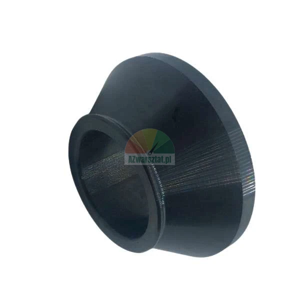 Black conical BMX hub guard component on a white background.