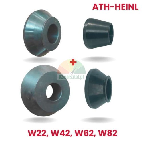 Set of four centering cones for ATH-Heinl wheel balancer with 40mm shaft, models W22, W42, W62, W82