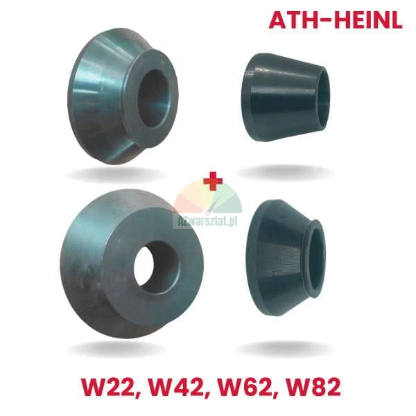 Set of four centering cones for ATH-Heinl wheel balancer with 40mm shaft, models W22, W42, W62, W82