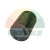Black plastic cylindrical mounting element with transverse ridges and a hexagonal head.