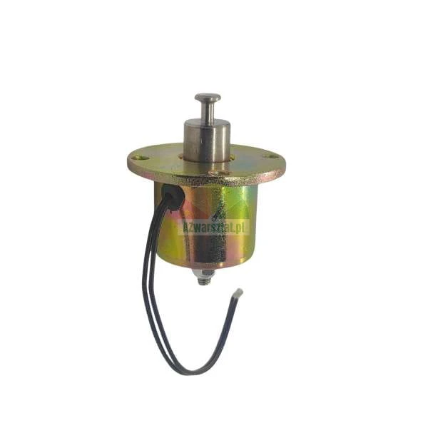 Electromagnetic solenoid plunger with wires and mounting flange