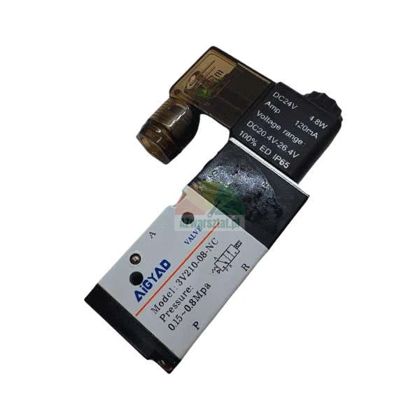 Pneumatic solenoid valve AiGYAD 3V210-08-NC, DC24V, 0.15-0.8 MPa, IP65