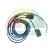 Industrial magnetic sensors with a long, coiled blue cable and stripped wire ends.