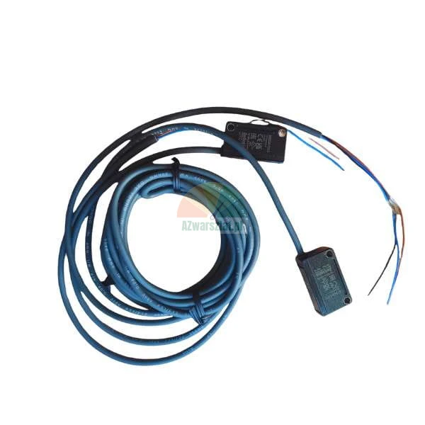 Industrial magnetic sensors with a long, coiled blue cable and stripped wire ends.