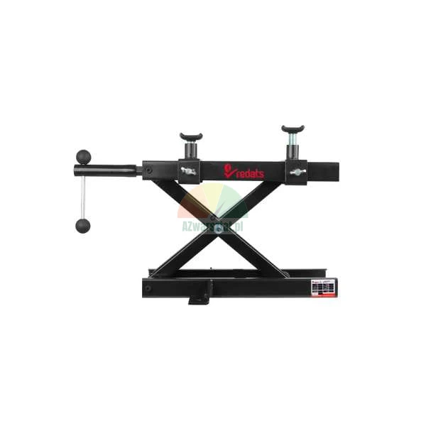 Redats motorcycle scissor lift jack with two adjustable supports and a crank handle